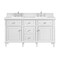 James Martin Vanities 60'' Double Vanity, Bright White w/ 3 CM White Zeus Quartz Top 424-V60D-BW-3WZ - alternate 1
